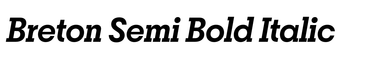 Breton Semi Bold Italic